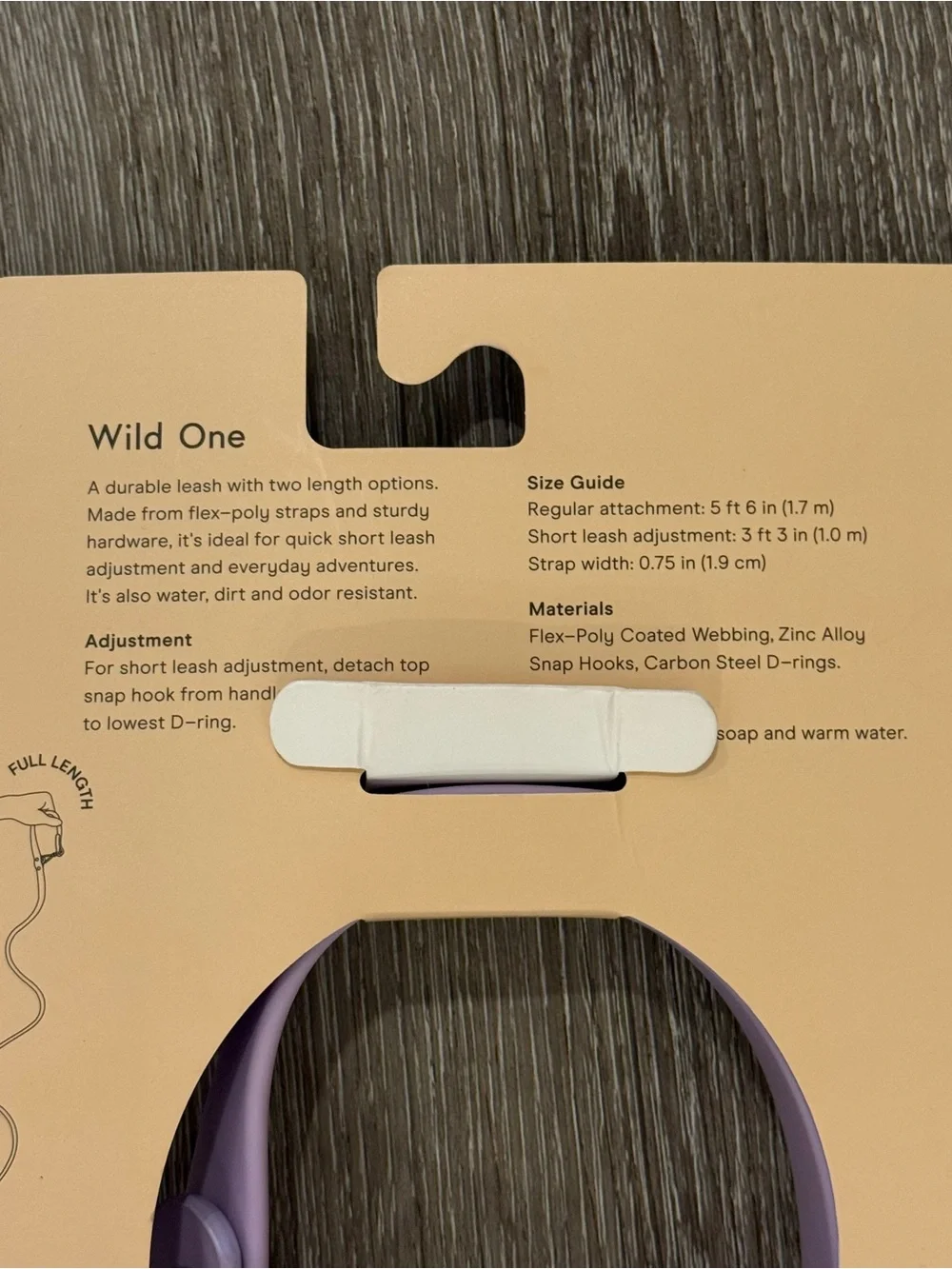 Wild One Adjustable Dog Leash Standard Purple/Lilac 5’6” Up to 80 lbs NEW